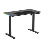 GTRACING Adjustable Height RGB Electric Sit or Stand Computer Desk w/LED Lights, Black