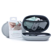 Owlet Dream Sock Travel Case, Protective Hard-Shell Storage with Custom Foam Mold, Grey, Compact with Shoulder Strap