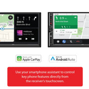 Dual Electronics XDCPA73W 7 Inch Car Stereo Head Unit Double DIN Wired and Wireless Apple Car Play Android Auto with Bluetooth