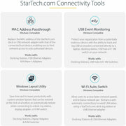 StarTech.com USB C Multiport Adapter Laptop Docking Station, Dual 4K 60Hz HDMI, 2x USB-A 3.1 Hub, 100W Power Delivery, Gigabit Ethernet, SD/MicroSD Reader, Space Gray, 120B-USBC-MULTIPORT