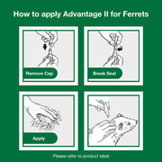 Advantage II Topical Flea Treatment for Ferrets 1+ lbs, Vet-Recommended, Fragrance-Free, Waterproof, 2-Month Supply, 86458101