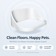 Cat Water Fountain Splash Guard Compatible with PETLIBRO DockStream, No-Spill Design, Easy to Clean