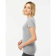 Tultex B20259096 Women's Slim Fit Fine Jersey V-Neck T-Shirt, XL, Heather Grey