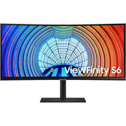SAMSUNG LS34A650UBNXGO 34'' ViewFinity S6 Series 4K UHD High Resolution Monitor, Black