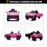 UHOMEPRO 12 V Powered Ride on Pink Cars with Remote Control - Durable & Safe Material