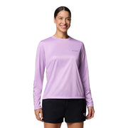 Columbia Tidal PFG Fish Star Long-Sleeve Shirt for Ladies - Hydrangea/Fish Star Marlin - XL