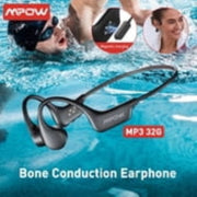 Tech X6Pro Mpow IPX8 Waterproof Wireless Open-Ear Earbuds Earphones, Black - Built-in Memory