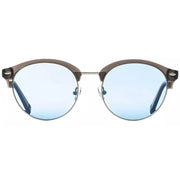 Elton John WOODSTOCK Unisex Sunglasses Moss Brown Grey Crystal Silver/Blue 53 mm