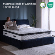 Blinddarm Hybrid Memory Foam Queen Mattress, 10 Inch, Medium Firm, Individually Wrapped Pocket Springs, Breathable Cooling Layers, Reinforced Edge Support