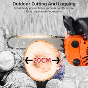 Paddsun 2500 Gas Chainsaw, 25.4cc 1.2HP Engine, 12-Inch Bar, Anti-Vibration Handle, Anti-Kickback, Orange