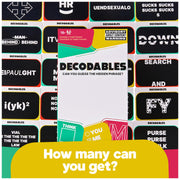 Spin Master Decodables Adult Party Game, 300 Cards, Social Brain Teaser for 3-8 Players, Ages 18+