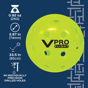 Vulcan VPRO Flight Outdoor Pickleball, Hi-Vis Yellow, 100-Pack, VPF-BULK100-YEL