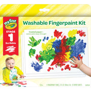 Crayola My First Fingerpaint Kit, Washable Paint Set, 14 Pieces