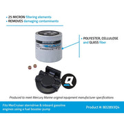 Quicksilver 802893Q4 Water Separating Fuel Filter Kit for Mercury and Mariner Outboards and MerCruiser Sterndrive