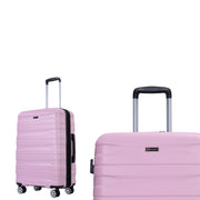 Tripcomp 5 Piece Hardside Travel Luggage (20/24/28) Set with TSA Lock, Pink