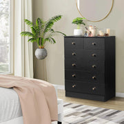 UBesGoo 6 Drawer Wood Dresser for Bedroom, Black