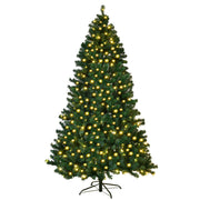 Costway COST00559 7.5Ft Pre-Lit PVC Artificial Christmas Tree Hinged w/ 400 LED Lights & Stand New