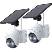 ieGeek ieGeekZS-GX1S PTZ Wireless 2K/3MP Solar Security Camera System, White