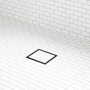 Signature Hardware 4 Inch TileIn Square Shower Drain, Matte Black, 304 Stainless Steel, Removable Hair Strainer Basket, SH4394079MB