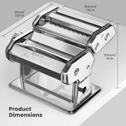 iSiLER Pasta Machine, 7 Adjustable Thickness Settings Pasta Maker Roller Noodles Maker