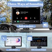 Pentantan 9 Inch FHD Portable Wireless Car Stereo with Apple CarPlay, Android Auto, Backup Camera, GPS Navigation