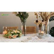 Glasseam Glass Cylinder Vases Set of 12, Clear Borosilicate Glass, 3.3 in Diameter, Three Heights for Floating or Pillar Candles LXZS6631-zhitong-20X8.5-12pcs