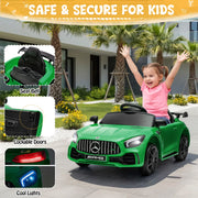 UBesGoo AMG GTR 12V Licensed Mercedes-Benz Electric Ride On Cars Toys for Kid, Green