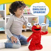 Sesame Street Hokey Pokey Elmo Plush, Interactive Musical Toy with Motion-Activated Dance, Bilingual English and Spanish, 14 Inch, Ages 18 Months+