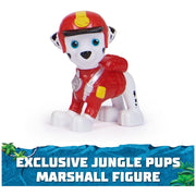 Spin Master Paw Patrol Jungle Pups Marshall Elephant Firetruck Toy Truck with Projectile Launcher and Exclusive Action Figure, Red, 6069244