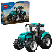 LEGO City Farm Tractor Building Toy with Farmer Minifigure, Teal, 204 Pieces, 60498