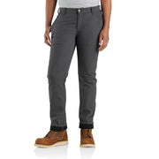 Carhartt Rugged Flex Relaxed-Fit Canvas Fleece-Lined Work Pants for Ladies - Shadow - 10 - Regular