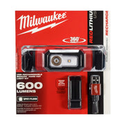 Milwaukee 2116-21 USB Rechargeable 360 Degree Visibility Hard Hat Headlamp