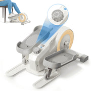 MERACH Under Desk Elliptical Leg Exerciser, 8-Level Magnetic Resistance, Quiet Portable 2-in-1 Seated and Standing Pedal Exerciser, White