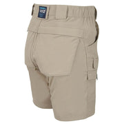 Fishing Life Men's Predator Performance Cargo Shorts, Quick-Dry Polyester, Mid-Rise, Khaki, Size 32