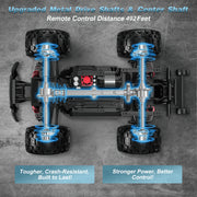 AUOSHI 1217 1:14 Upgraded RC Car, Metal Drivetrain, 60MPH Brushless Motor, Blue, 1217