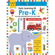 Priddy Books US Early Learning Kit Pre-K, Jumbo Educational Pack with Workbooks, Wipe-Clean Flashcards, Sticker Sheets, Alphabet Poster, Pen, and Ruler