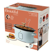 Beautiful 29455 6 Qt Programmable Slow Cooker, Hydrangea by Drew Barrymore