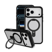 Onn FK17MB36018158 MagSafe Compatible Phone Case with Kickstand for iPhone 17 Pro Max - Black/Frosted Clear