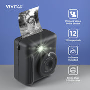 Vivitar 45379KIT-GREY Instant Camera Scrapbooking Holiday Bundle, Grey