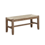 Alaterre Newport 40 Wood Bench with Rush Seat