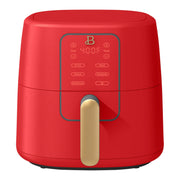 Beautiful 6 Qt Air Fryer with TurboCrisp Technology, EverGood Ceramic Nonstick Coating, Tomato Red by Drew Barrymore