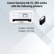 Canon CL-286 Tri-Color Ink Cartridge, Standard Yield, Compatible with PIXMA TR7820, TS7720, TS7722, 6217C001