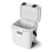 YETI Roadie 24 2.0 Hard Cooler, White, 24 Quart, DoubleDuty Strap, Bestdam Drain Plug