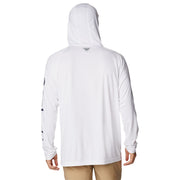 Columbia PFG Terminal Tackle Long-Sleeve Hoodie - White/Nightshade Logo - L