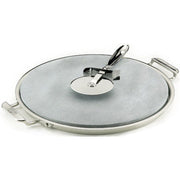 All-Clad Gourmet Accessories 3 Piece Pizza Baker Set, 13 Inch High-Heat Soapstone Pizza Stone, Stainless Steel Serving Tray, Rotary Pizza Cutter, Silver