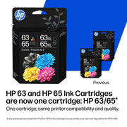 HP B87FDAN#RFD 63/65XL Printer Ink Cartridge Combo, High Yield Black and Color Cartridges, Original HP Ink