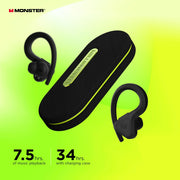 Monster 2MNTW0395B0L2 DNA Fit 2.0 Wireless Bluetooth Earbuds - Noise Cancelling Earbuds with Wireless Charging Case, Built-in Microphone, ANC & Water Resistance