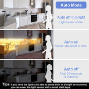 Nobrand Rechargeable Motion Sensor Strip Light, Battery Operated LED Closet Lights, 2700K Warm White, 6.56ft, 2 Pack