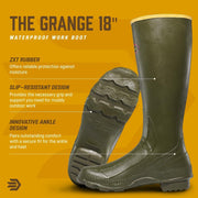 LaCrosse 150040 Grange Rubber Boots for Men - Green - 9M