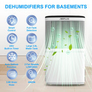 Airplus AP16-601EE Dehumidifiers 50 Pint Basements for Home up to 3500 Sq. Ft, 24 Hr Timer